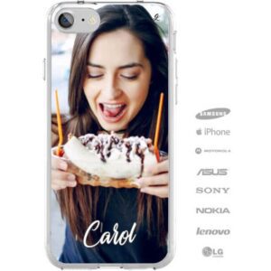 Capinha para Celular com Foto e nome Personalizado