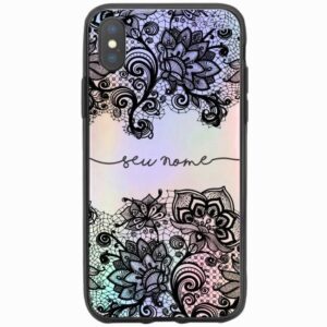 Capinha Personalizada Holográfica Nome Renda