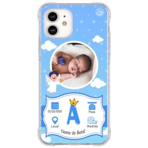 Capinha Personalizada Foto Meu Bebê Azul 
