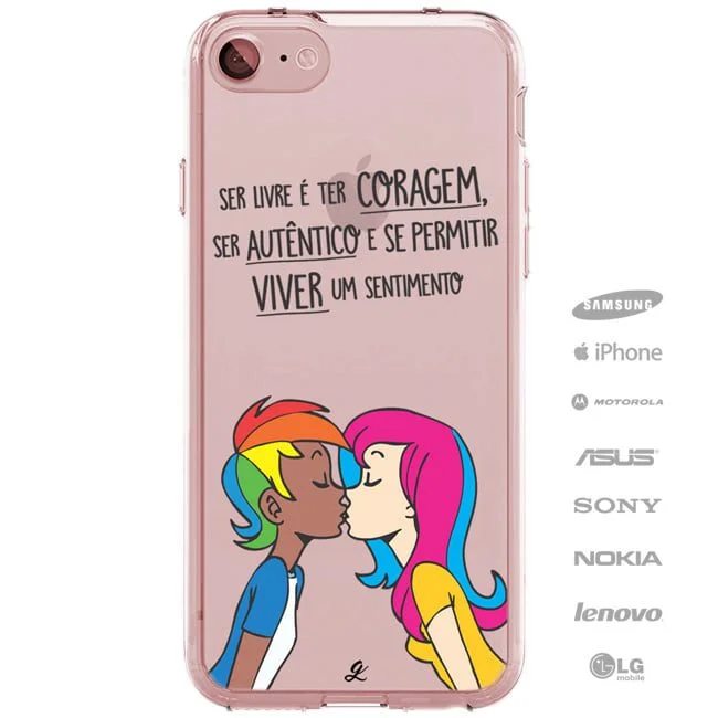 Capinha para Celular Meninas beijando na boca-0