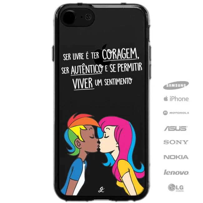 Capinha para Celular Meninas beijando na boca-1076