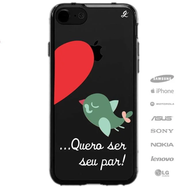 Capinha para Celular Quero ser seu par - meninos-1070
