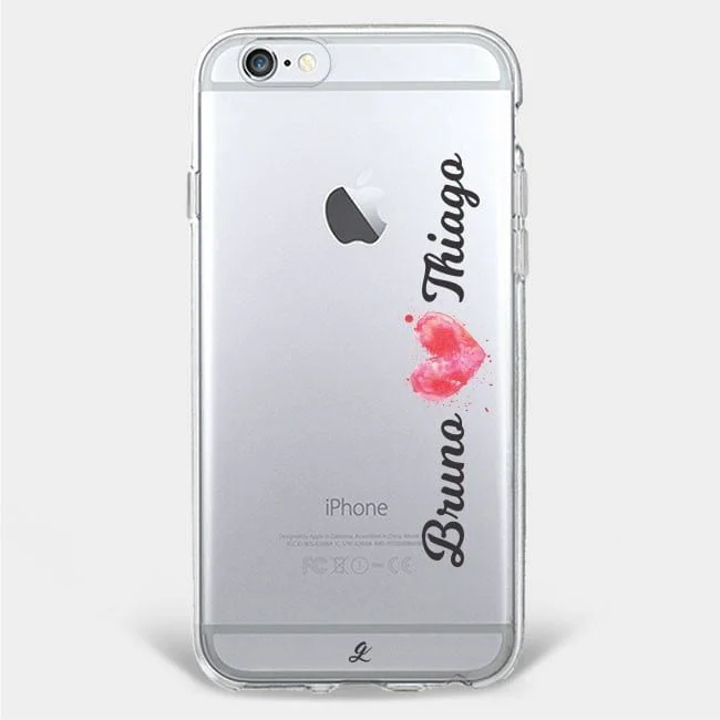 Capinha para celular Personalizada Nome e Coração