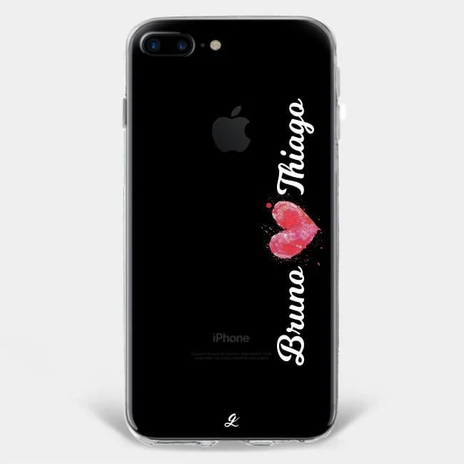 Capinha para celular Personalizada Nome e Coração