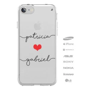 Capinha Personalizada Nome e Coração Letra Cursiva-0
