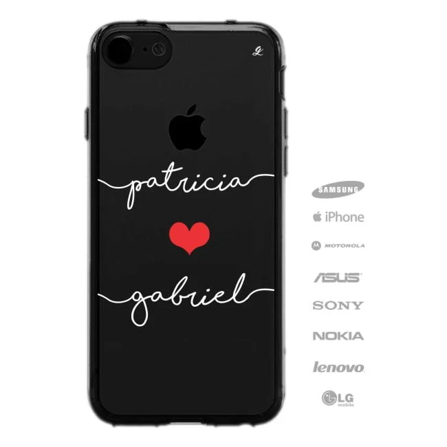 Capinha Personalizada Nome e Coração Letra Cursiva-1577