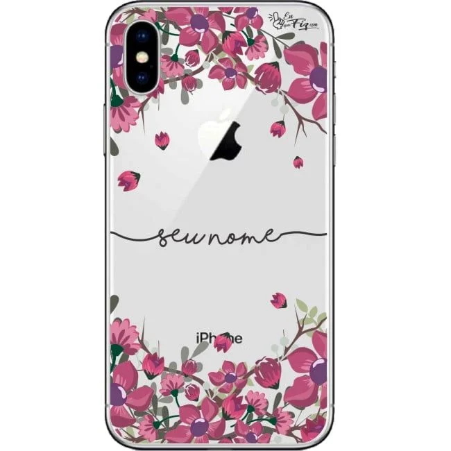 Capinha Personalizada Nome Letra cursiva Floral-0