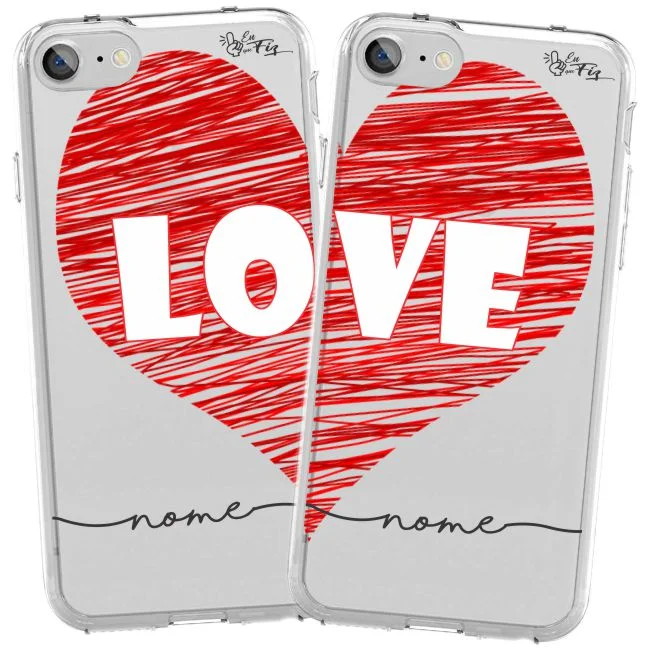 Capinha Personalizada Namorados Love Coração