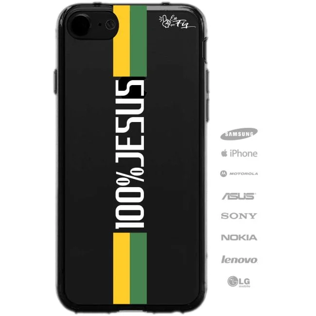 Capinha para celular 100% Jesus
