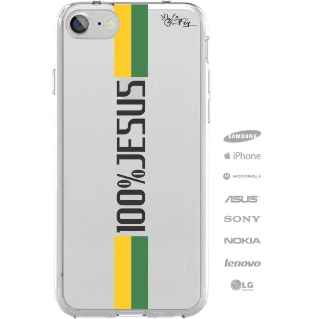 Capinha para celular 100% Jesus