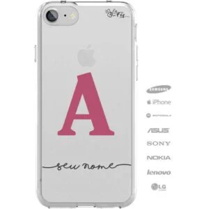 Capinha Personalizada Nome Letra cursiva Monograma