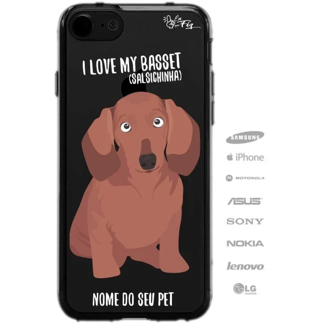 Capinha Personalizada Nome - Meu cachorro Basset Salsichinha