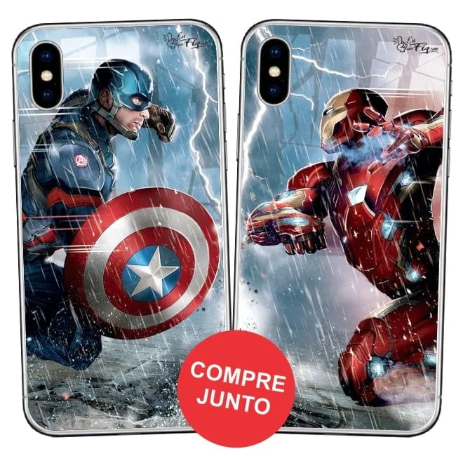Capinha de Celular Capitão América Guerra Civil