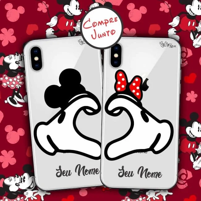 Capinha Personalizada Mickey e Minnie Mãozinhas- Meninas
