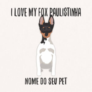 Quadro / Placa Decorativa Personalizada I Love My Fox Paulistinha 20X20