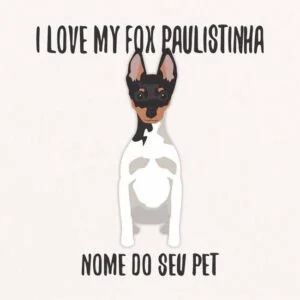 Quadro / Placa Decorativa Personalizada I Love My Fox Paulistinha 20X20