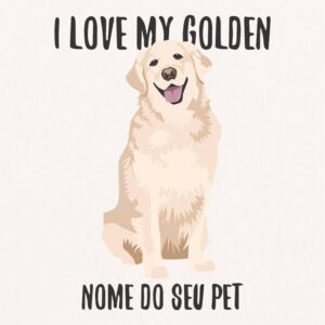 Quadro / Placa Decorativa Personalizada I Love My Golden Retriever 20X20
