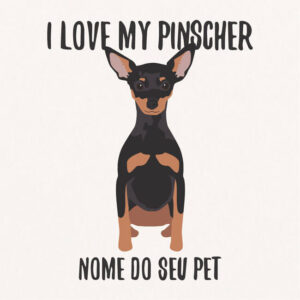 Quadro / Placa Decorativa Personalizada I Love My Pinscher 20X20