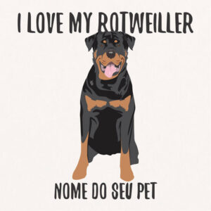 Quadro / Placa Decorativa Personalizada I Love My Rotweiller 20X20