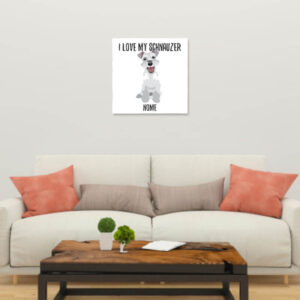 Quadro / Placa Decorativa Personalizada I Love My Schnauzer 20X20