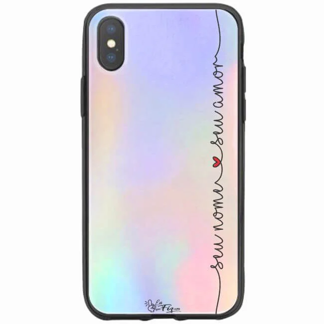 Capinha Personalizada Holográfica Eterno Amor Coração