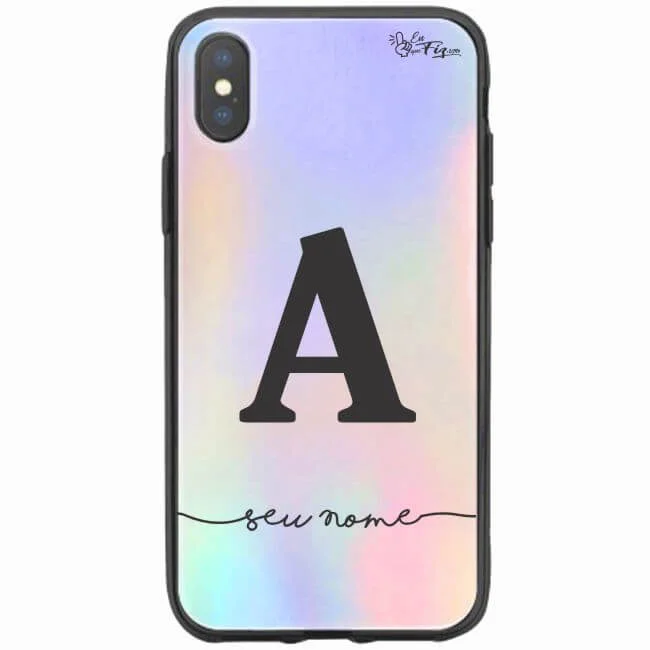 Capinha Personalizada Holográfica Monograma
