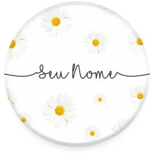 Pop Socket Personalizado Nome Margaridas