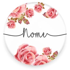 Pop Socket Personalizado com Nome - Rosas