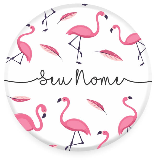 Pop Socket Personalizado Nome Flamingos