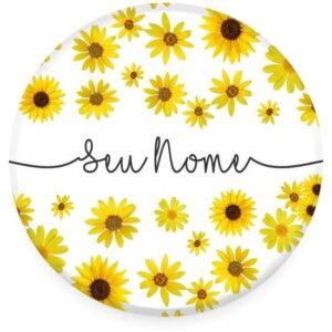 Pop Socket Personalizado Nome Girassóis