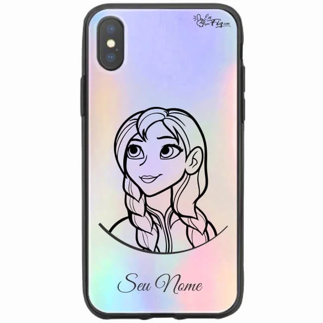 Capa Holográfica com nome Ana Frozen Princesas Disney