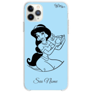 Capinha Jasmine - Princesas Disney blue- com nome