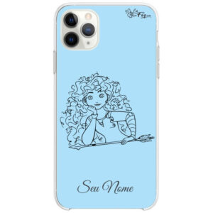 Capinha Merida - Princesas Disney blue- com nome