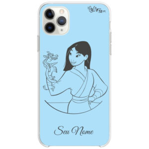 Capinha Mulan - Princesas Disney blue- com nome