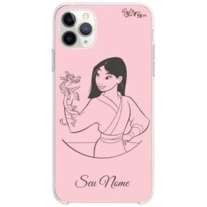 Capinha Mulan - Princesas Disney rose- com nome