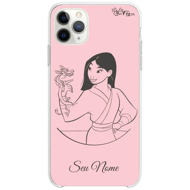 Capinha Mulan - Princesas Disney rose- com nome