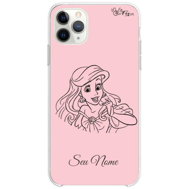 Capinha Ariel - Princesas Disney rose- com nome