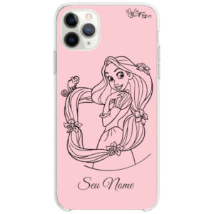 Capinha Rapunzel - Princesas Disney rose- com nome