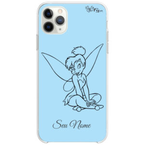 Capinha Sininho - Princesas Disney blue- com nome