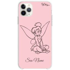 Capinha Sininho - Princesas Disney rose- com nome