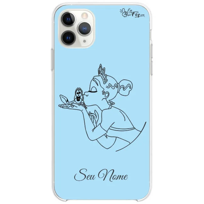 Capinha Tiana - Princesas Disney blue- com nome
