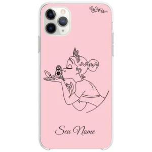 Capinha Tiana - Princesas Disney rose- com nome