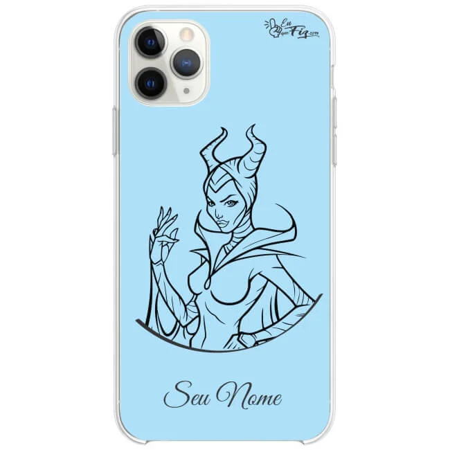 Capinha Malévola Vilãs Disney blue- com nome