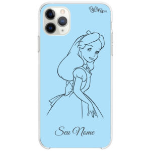 Capinha Alice - Princesas Disney blue- com nome