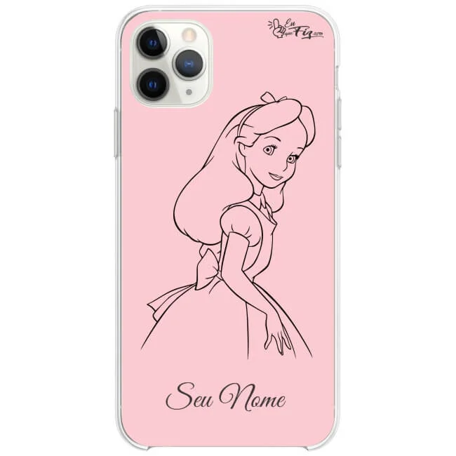 Capinha Alice - Princesas Disney rose- com nome