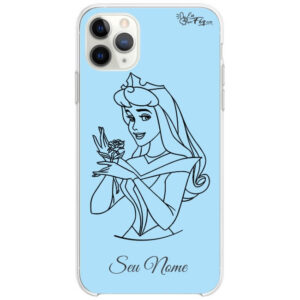 Capinha Aurora - A Bela Adormecida - Princesas Disney blue- com nome
