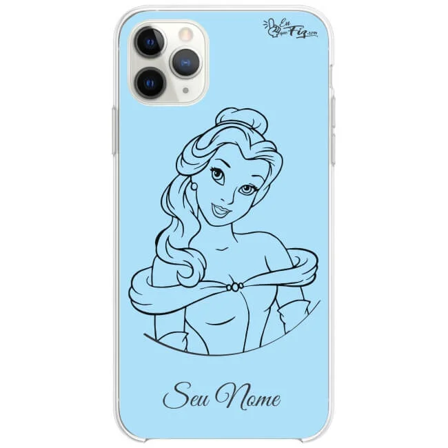 Capinha Bela - Princesas Disney blue - com nome