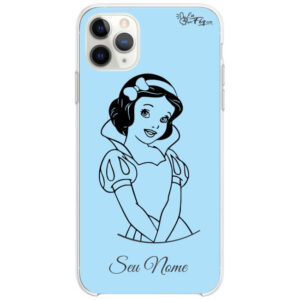 Capinha Branca de Neve - Princesas Disney blue - com nome