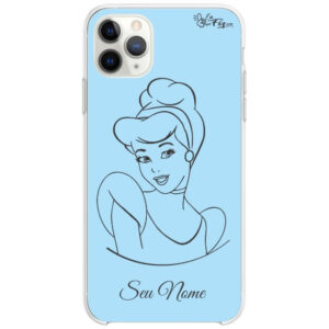 Capinha Cinderela - Princesas Disney blue - com nome