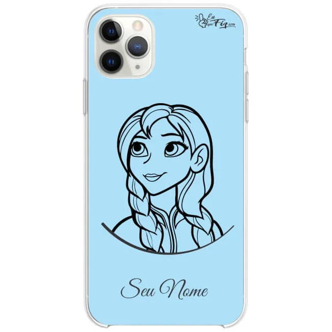 Capinha Ana - Frozen - Princesas Disney blue- com nome
